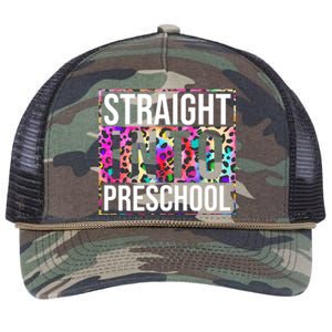 Straight Into Preschool Funny Cute Pre School Retro Rope Trucker Hat Cap