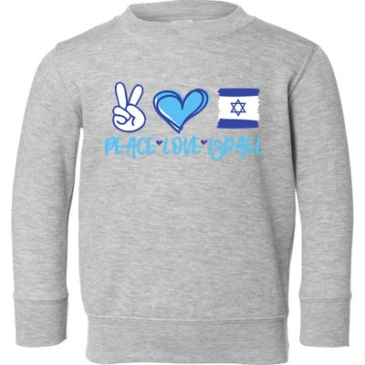 Support Israel Peace Love Israel I Stand With Israel Vintage Toddler Sweatshirt