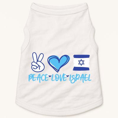 Support Israel Peace Love Israel I Stand With Israel Vintage Doggie Tank