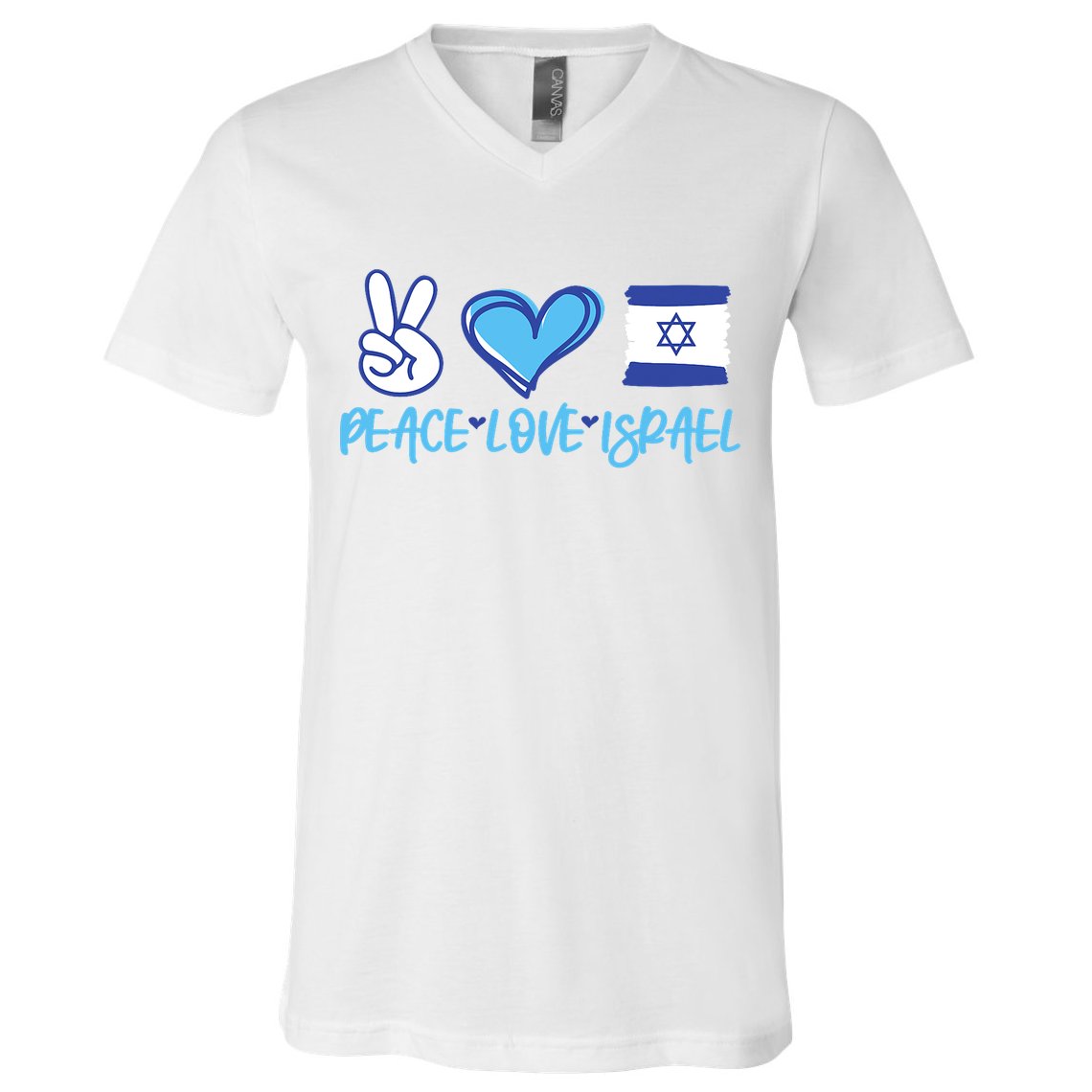 Support Israel Peace Love Israel I Stand With Israel Vintage V-Neck T-Shirt