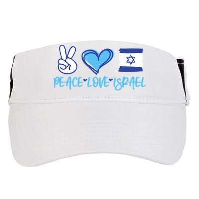 Support Israel Peace Love Israel I Stand With Israel Vintage Adult Drive Performance Visor