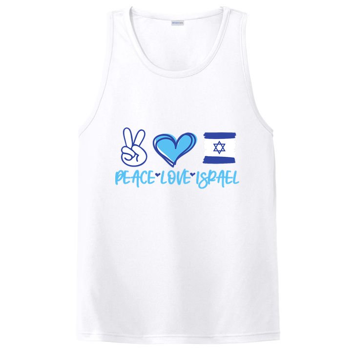 Support Israel Peace Love Israel I Stand With Israel Vintage PosiCharge Competitor Tank