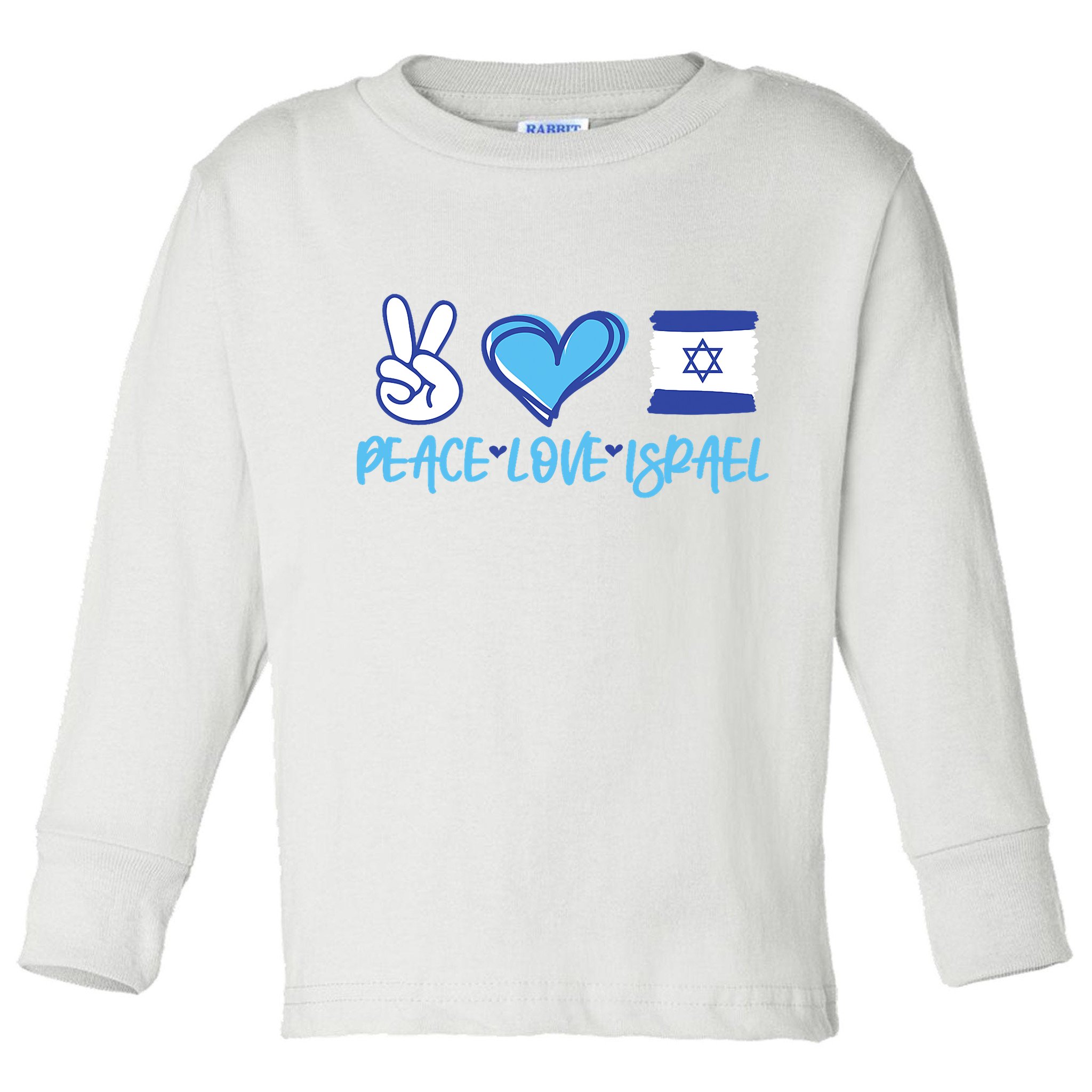 Support Israel Peace Love Israel I Stand With Israel Vintage Toddler Long Sleeve Shirt