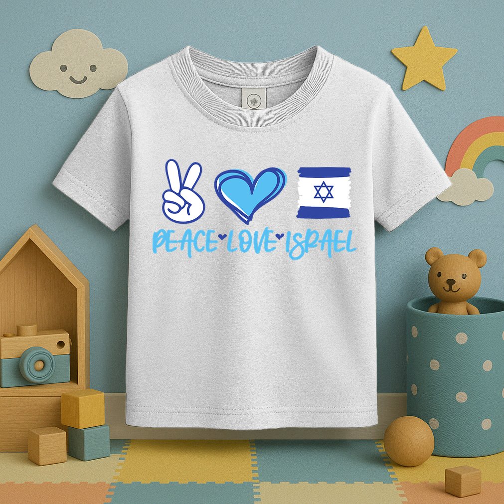 Support Israel Peace Love Israel I Stand With Israel Vintage Toddler T-Shirt