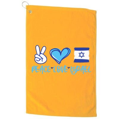 Support Israel Peace Love Israel I Stand With Israel Vintage Platinum Collection Golf Towel