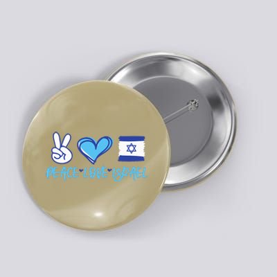 Support Israel Peace Love Israel I Stand With Israel Vintage Button