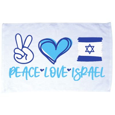 Support Israel Peace Love Israel I Stand With Israel Vintage Microfiber Hand Towel