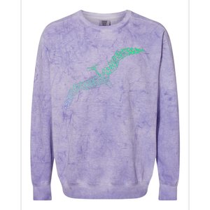 Silhouette Icon Pterodactyl Dinosaur Pterodactyl Colorblast Crewneck Sweatshirt