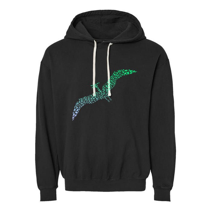 Silhouette Icon Pterodactyl Dinosaur Pterodactyl Garment-Dyed Fleece Hoodie