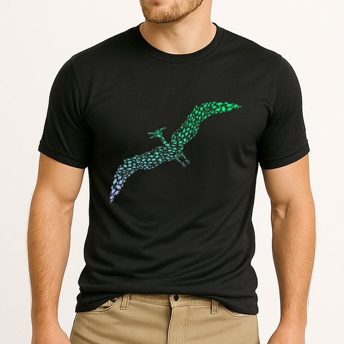 Silhouette Icon Pterodactyl Dinosaur Pterodactyl Performance Shirt