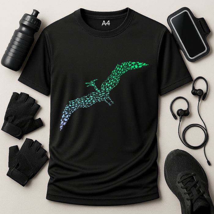 Silhouette Icon Pterodactyl Dinosaur Pterodactyl Performance Shirt