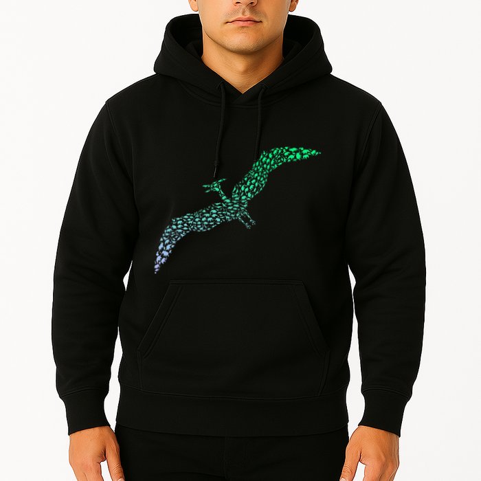 Silhouette Icon Pterodactyl Dinosaur Pterodactyl Hoodie