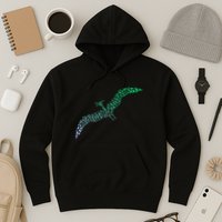 Silhouette Icon Pterodactyl Dinosaur Pterodactyl Hoodie