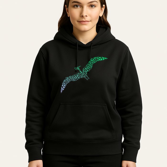 Silhouette Icon Pterodactyl Dinosaur Pterodactyl Hoodie
