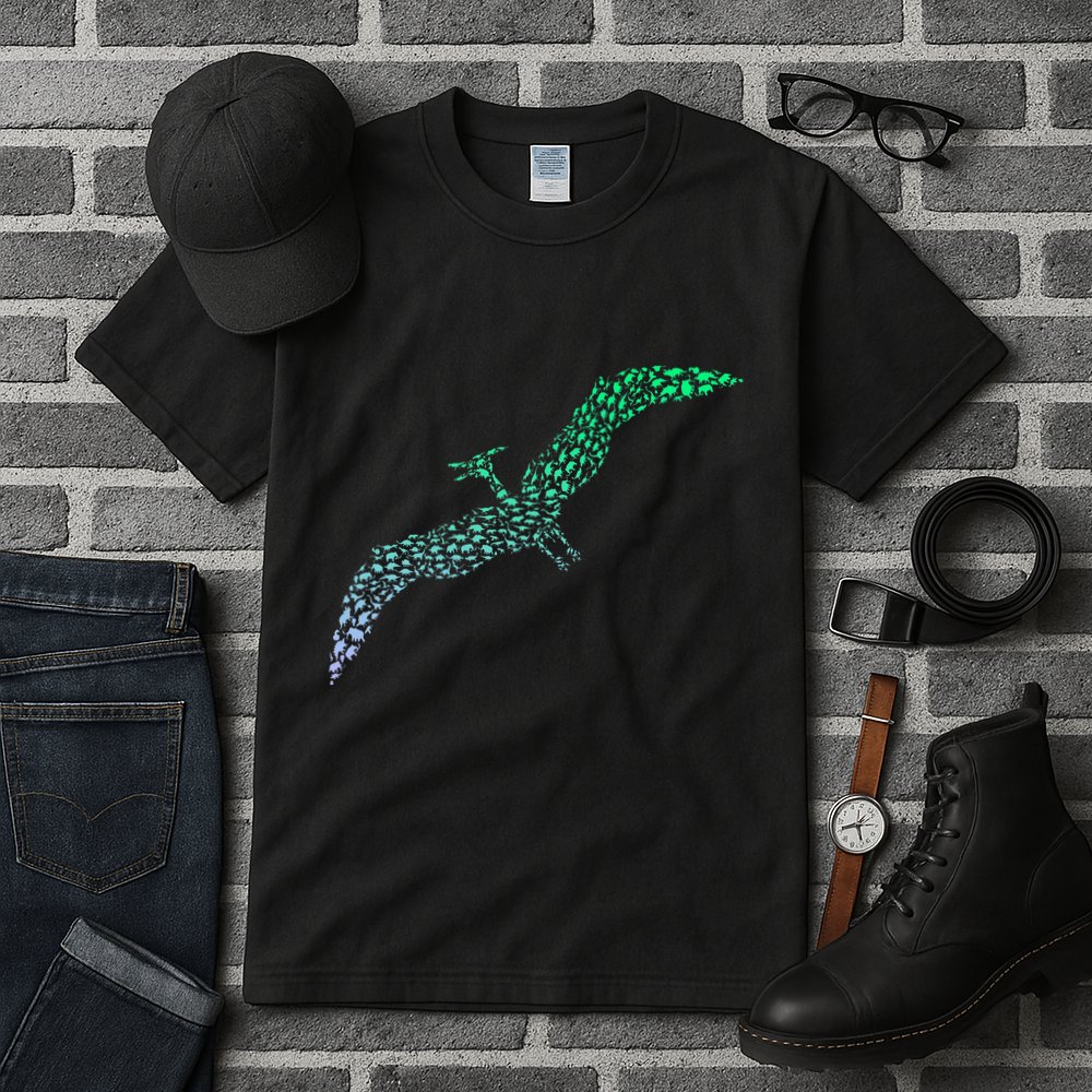 Silhouette Icon Pterodactyl Dinosaur Pterodactyl Tall T-Shirt