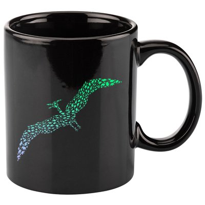 Silhouette Icon Pterodactyl Dinosaur Pterodactyl 11oz C Handle Ceramic Mug