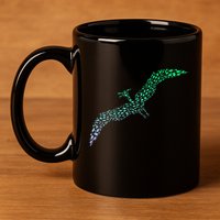 Silhouette Icon Pterodactyl Dinosaur Pterodactyl 11oz C Handle Ceramic Mug