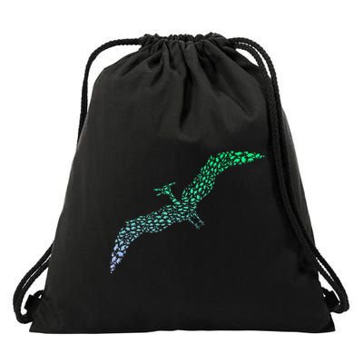 Silhouette Icon Pterodactyl Dinosaur Pterodactyl Drawstring Bag