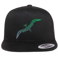 Silhouette Icon Pterodactyl Dinosaur Pterodactyl Flat Bill Trucker Hat