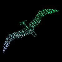 Silhouette Icon Pterodactyl Dinosaur Pterodactyl 16 in Basic Backpack