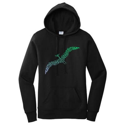 Silhouette Icon Pterodactyl Dinosaur Pterodactyl Women's Pullover Hoodie