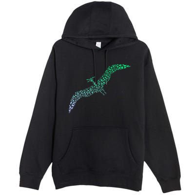 Silhouette Icon Pterodactyl Dinosaur Pterodactyl Premium Pullover Hoodie