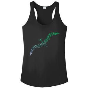 Silhouette Icon Pterodactyl Dinosaur Pterodactyl Ladies PosiCharge Competitor Racerback Tank