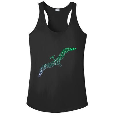 Silhouette Icon Pterodactyl Dinosaur Pterodactyl Ladies PosiCharge Competitor Racerback Tank