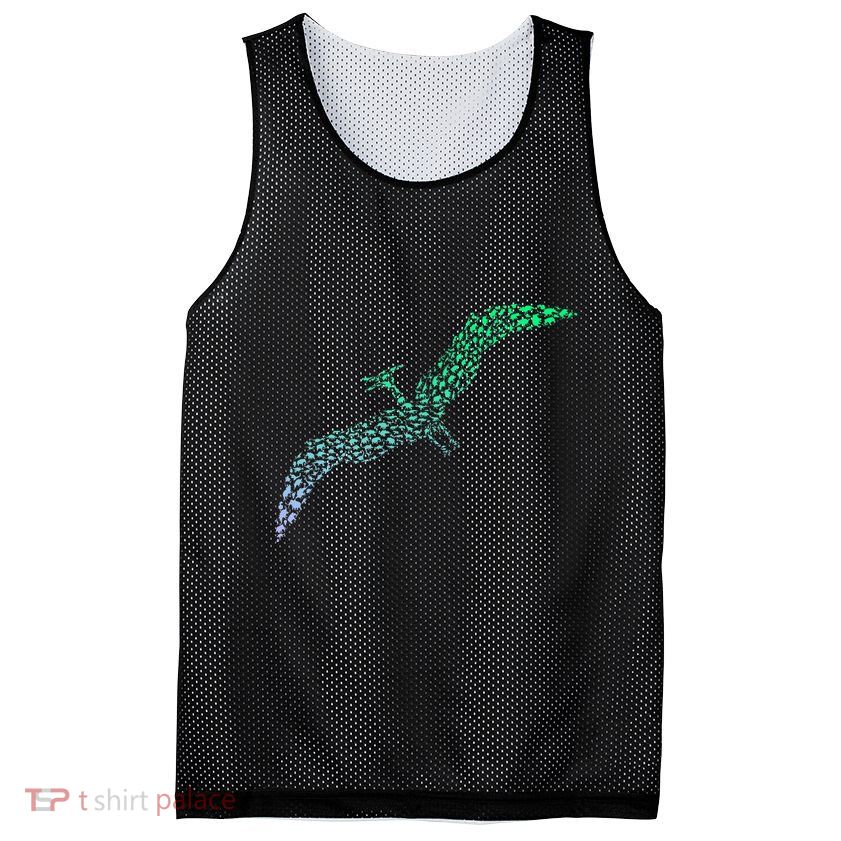 Silhouette Icon Pterodactyl Dinosaur Pterodactyl Mesh Reversible Basketball Jersey Tank
