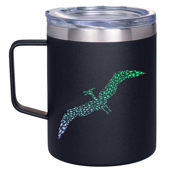 Silhouette Icon Pterodactyl Dinosaur Pterodactyl 12oz Stainless Steel Coffee Mug