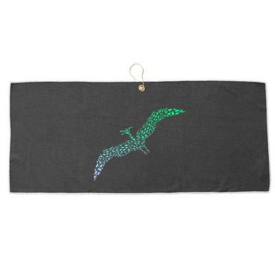 Silhouette Icon Pterodactyl Dinosaur Pterodactyl Large Microfiber Waffle Golf Towel