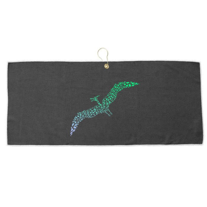 Silhouette Icon Pterodactyl Dinosaur Pterodactyl Large Microfiber Waffle Golf Towel