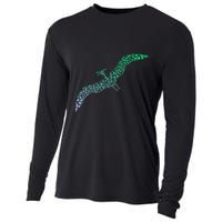 Silhouette Icon Pterodactyl Dinosaur Pterodactyl Cooling Performance Long Sleeve Crew