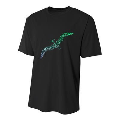 Silhouette Icon Pterodactyl Dinosaur Pterodactyl Youth Performance Sprint T-Shirt