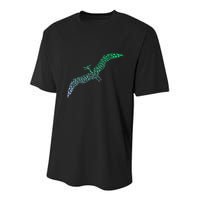 Silhouette Icon Pterodactyl Dinosaur Pterodactyl Youth Performance Sprint T-Shirt