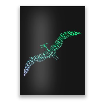 Silhouette Icon Pterodactyl Dinosaur Pterodactyl Poster