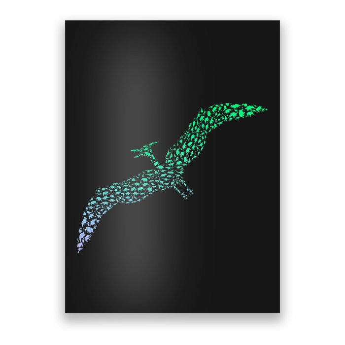Silhouette Icon Pterodactyl Dinosaur Pterodactyl Poster