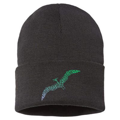 Silhouette Icon Pterodactyl Dinosaur Pterodactyl Sustainable Knit Beanie