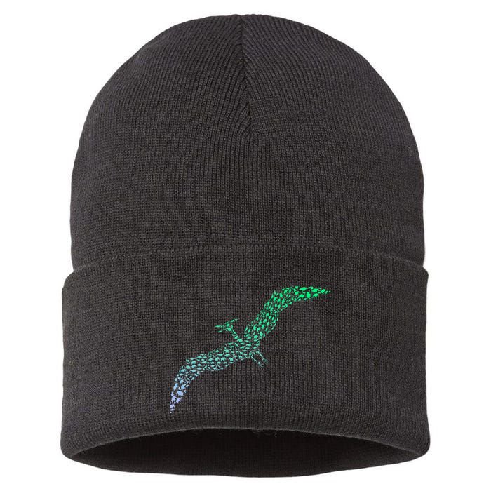 Silhouette Icon Pterodactyl Dinosaur Pterodactyl Sustainable Knit Beanie