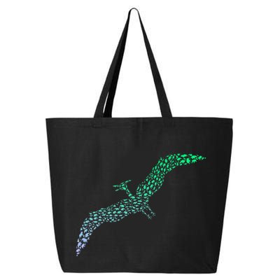 Silhouette Icon Pterodactyl Dinosaur Pterodactyl 25L Jumbo Tote