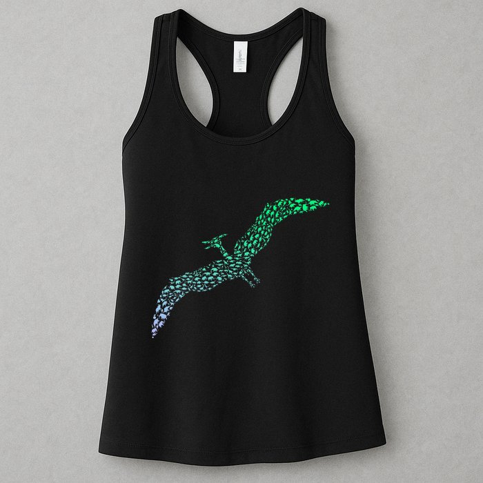 Silhouette Icon Pterodactyl Dinosaur Pterodactyl Womens Tank Top