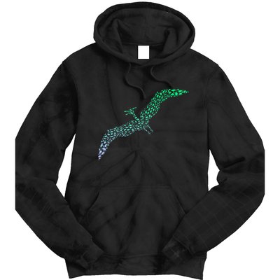 Silhouette Icon Pterodactyl Dinosaur Pterodactyl Tie Dye Hoodie