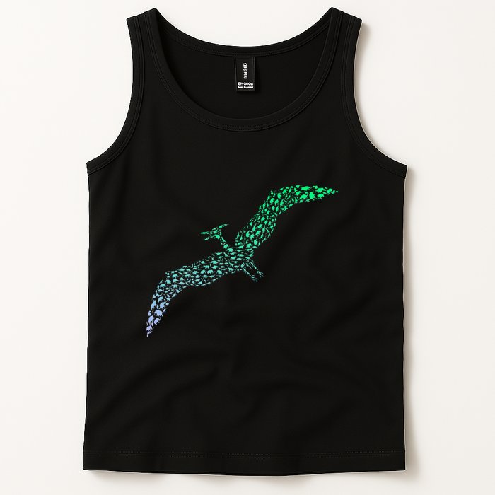Silhouette Icon Pterodactyl Dinosaur Pterodactyl Tank Top