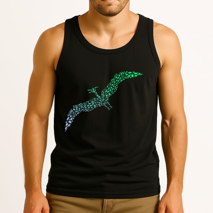 Silhouette Icon Pterodactyl Dinosaur Pterodactyl Tank Top
