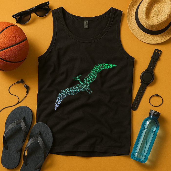 Silhouette Icon Pterodactyl Dinosaur Pterodactyl Tank Top