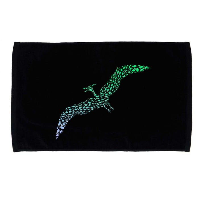 Silhouette Icon Pterodactyl Dinosaur Pterodactyl Microfiber Hand Towel
