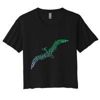 Silhouette Icon Pterodactyl Dinosaur Pterodactyl Crop Top