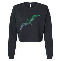 Silhouette Icon Pterodactyl Dinosaur Pterodactyl Cropped Pullover Crew
