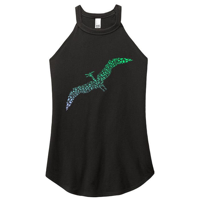 Silhouette Icon Pterodactyl Dinosaur Pterodactyl Women's Perfect Tri Rocker Tank
