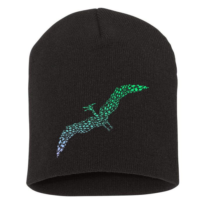Silhouette Icon Pterodactyl Dinosaur Pterodactyl Short Acrylic Beanie